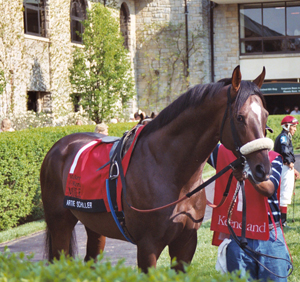 In paddock at Keeneland